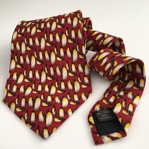 Banana Republic Men's penguins tie 100% silk  Itay